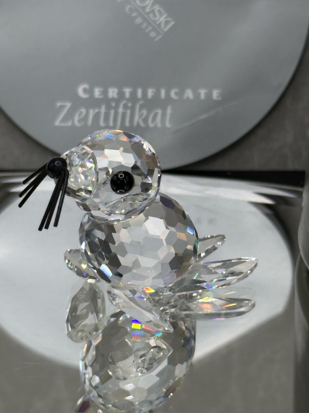 Swarovski retired vintage Swarovski Silver Crystal "Baby Seal" (Mini Seal Pup)